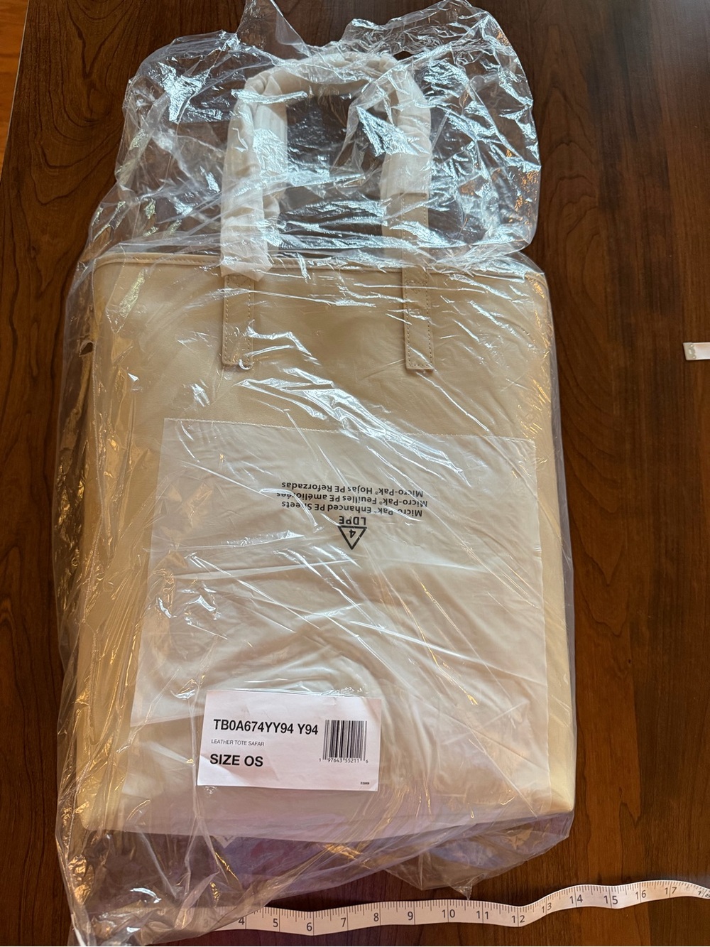 Light Beige Tote with Top Handles NWT Timberland - Picture 7 of 13